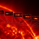 Illustration for article titled The first footage of a comet smashing into the sun